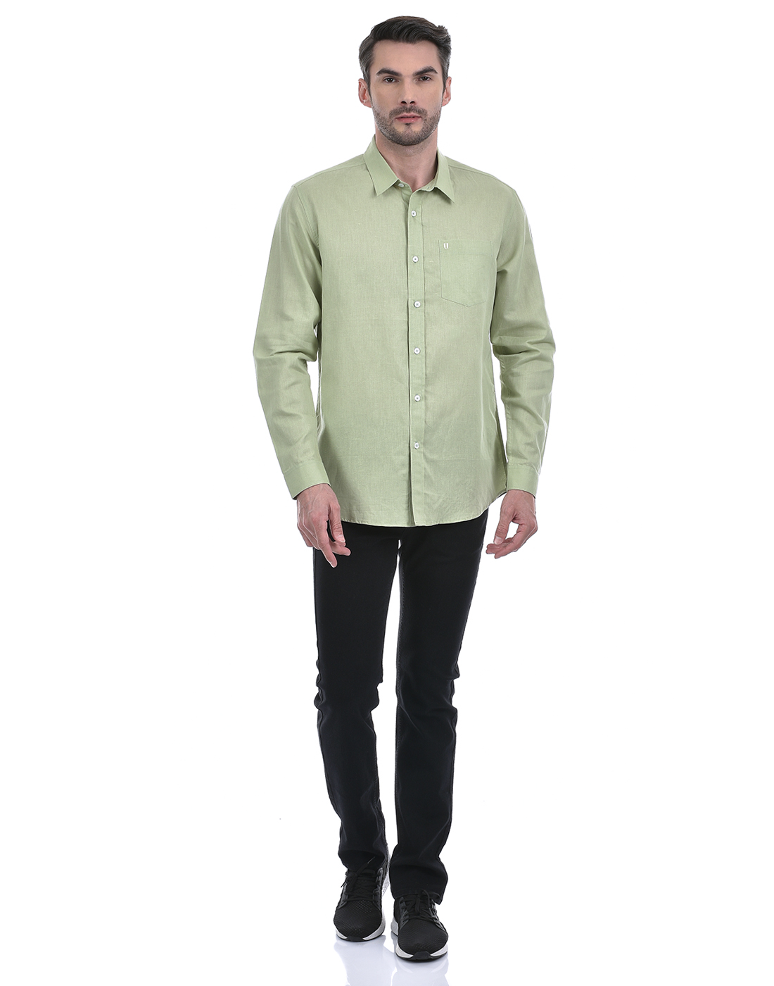 Numero Uno Men Solid Green Shirt